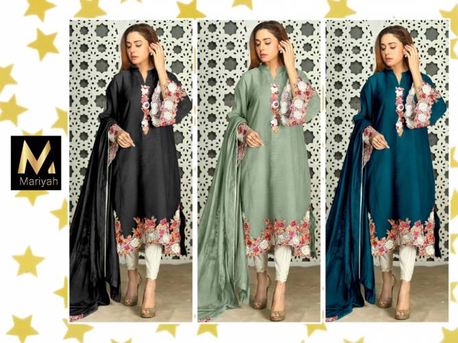 Mariyah M 48 Fancy Ethnic Wear Georgette Ready Made Pakistani Suit Collection